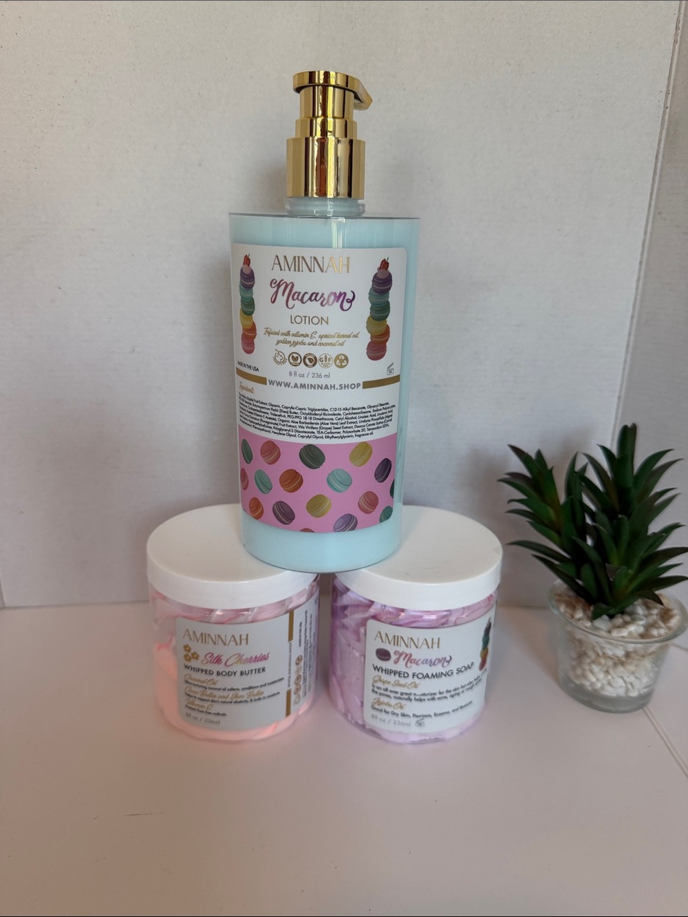 #9 Aminnah Beauty Bundle
Lotion
Body Butter
Foaming Soap